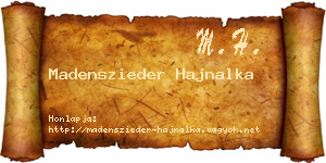 Madenszieder Hajnalka névjegykártya
