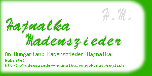 hajnalka madenszieder business card